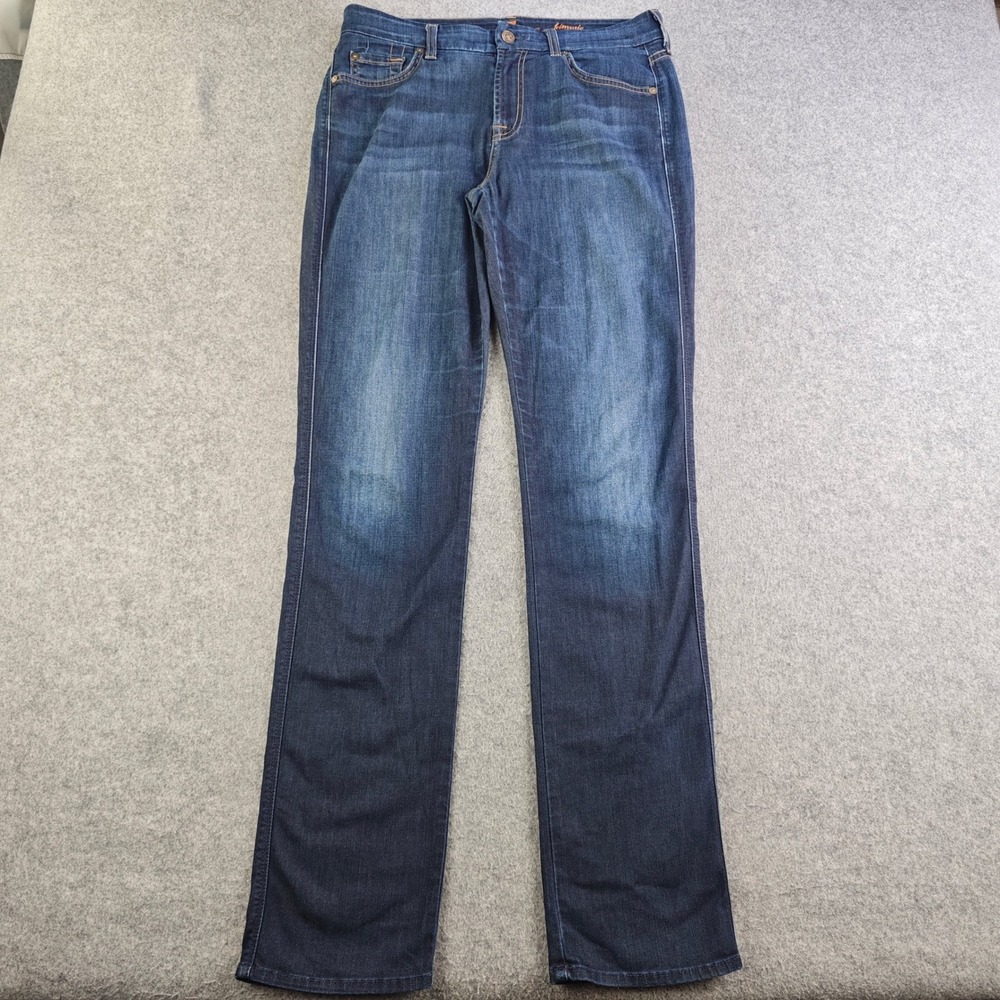 7 For All Mankind Kimmie Straight Leg Jeans Womens 30 Dark Wash Blue Made in USA
